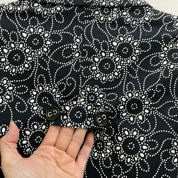 Style & Co. Black White floral print jacket (sz 10) - Picture 12 of 13